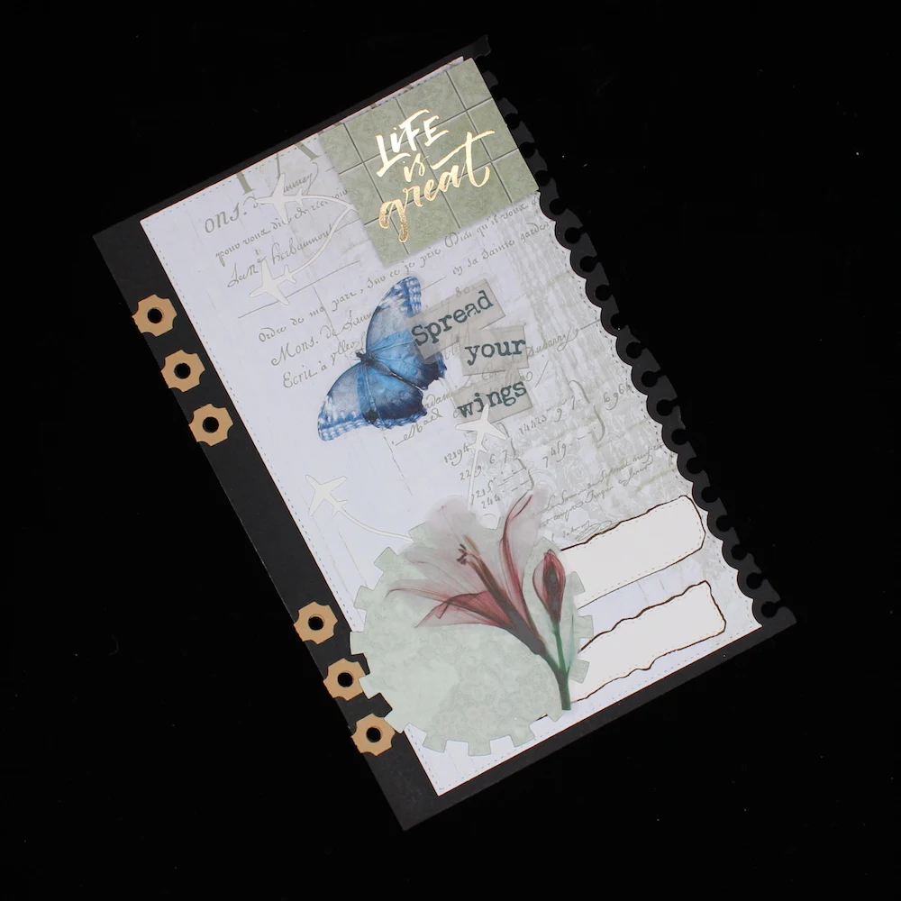 

YPP CRAFT A5 Ripped Edge Planner Metal Cutting Dies Stencils for DIY Scrapbooking Decorative Embossing DIY Paper Cards
