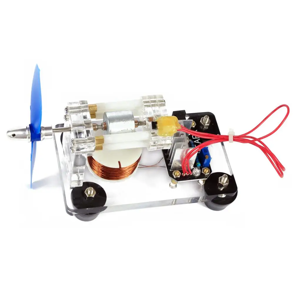 

12v dc motor 1/2/3/4 Coil Manual DIY High Speed Acrylic Safety Micro Mill Brushless Fan Motor Science Teaching Experiment Tool