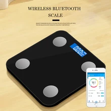 Escalas de assoalho eletrônicas da escala de gordura de bluetooth do corpo escalas de banheiro digital altamente precisas display led monitor de equilíbrio da composição