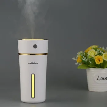 

300ml Portable USB Air Humidifier Purifier Waterless Auto Shut-Off for Home Office Car Yoga