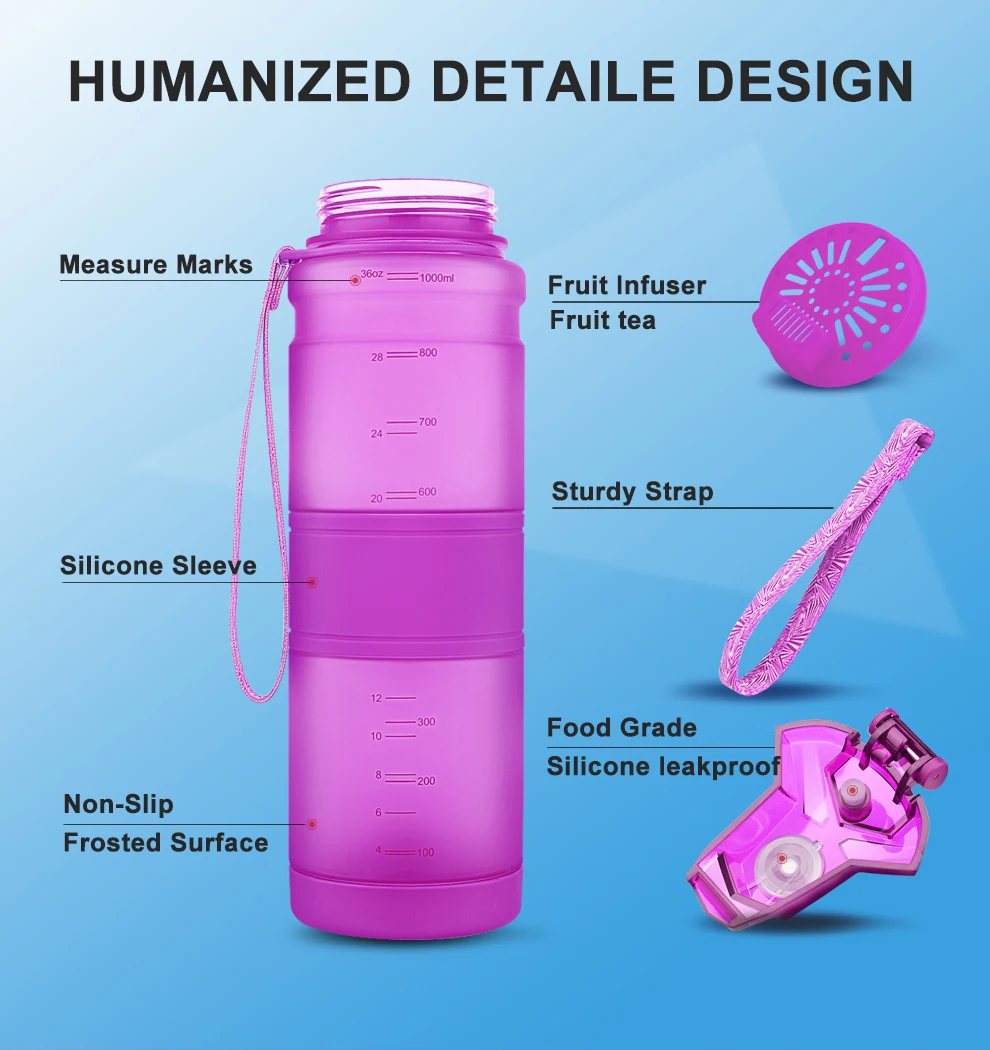 500ml700ML портативная Спортивная походная велосипедная дорожная пластиковая бутылка для сока воды модные бутылки большой емкости термостойкая бутылка