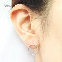 Sasusp минимализм полые маленькие круглые серьги для женщин винтажные серьги круги серьги-гвоздики для подруги дочери подарок для сестры