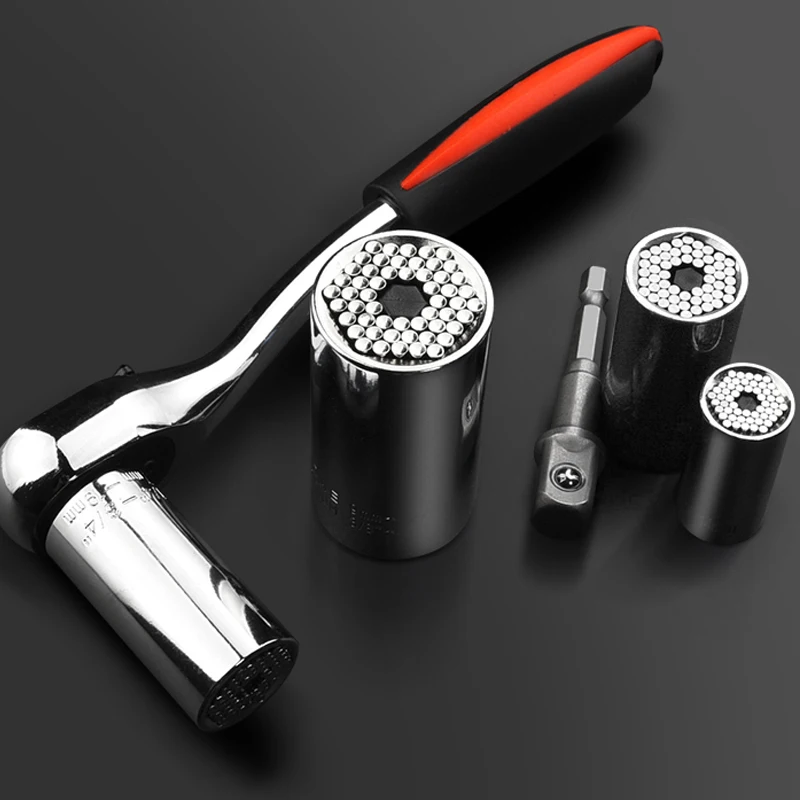 

Magic Gator Reflex Grip Chrome Universal Multi-function Socket Ratchet Wrench Magic Connecting Gator Universal Socket Tool