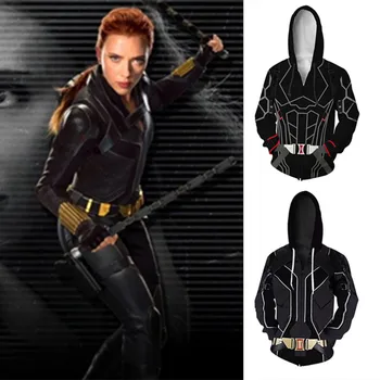 

2020 new movie Black Widow Hoodie Jackets Cosplay men women Superhero Costumes Black Widow 3D printing Hoodie Sweatshirt
