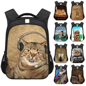 

Backpack school bags for children for teenage girls cute Denim cat dog school bags children Bookbag 3D Cartoon Animal backpack