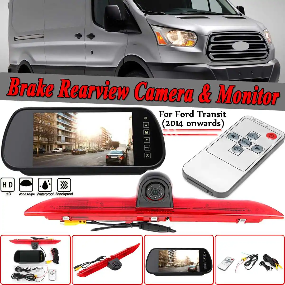Комплект для автомобильного монитора Ford Transit 2014 светодиодная стоп-сигнал камера