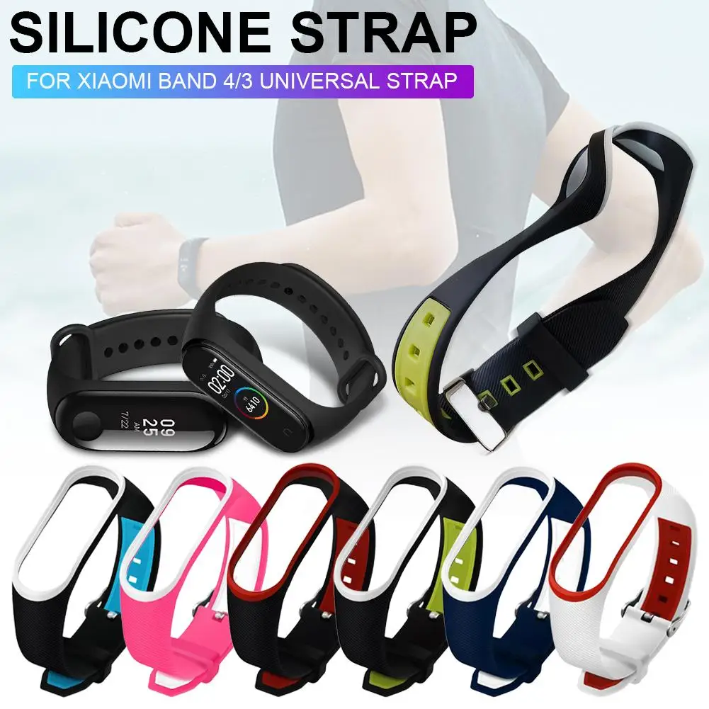 

Colorful Mi Band 4 Accessories Universal Replacement Wristband Replacement Silicone Bracelet For Xiaomi Mi4 Smart Strap