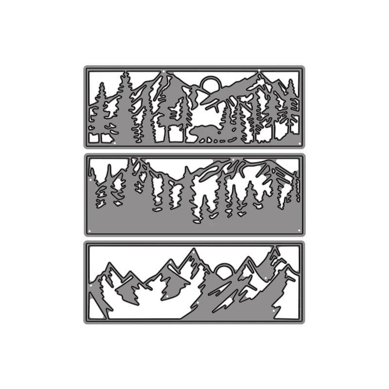 

Пресс-формы снег гора первенальный лес для рукоделия Скрапбукинг фотобумажные карты штампы 2021 Новинка