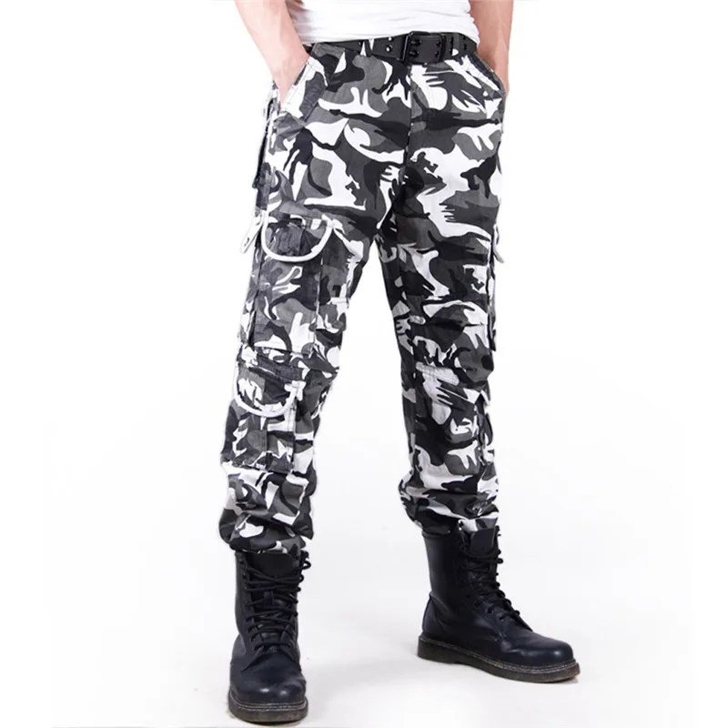 Men's Cargo Pant Baggy Casual Men Pant Multi Pocket Overall Male Outdoors Long Trouser Camouflage cargo pants military cargo pants men casual pants