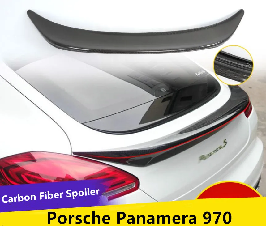 Спойлер из углеволокна для Porsche Panamera 970 2010- Panamera S Спойлеры-крылья высококачественные аксессуары для модификации автомобиля