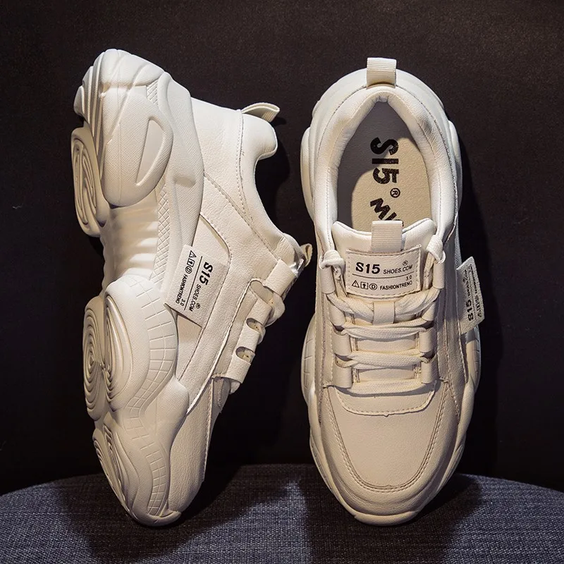 

Athletic Shoes 2019 New Style INS Fashion-plus Velvet Women's Autumn And Winter Versatile Hot Selling Intellectual Smoked Shoes