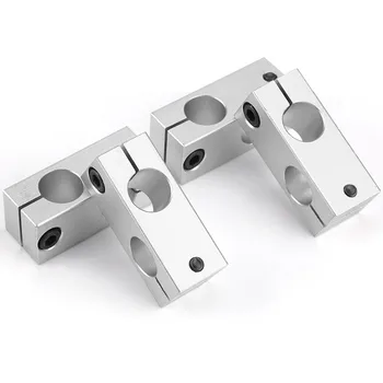 

Vertical Pillar Fix Cross Clamp Optical Axis Shaft Support Diameter Fasten Steel Rod Fix Bracket Connect Block Aluminum 8-32mm