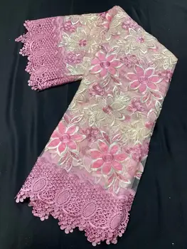 

Nigerian Lace Fabrics African Lace Fabric 2020 High Quality Lace , pink French Lace Fabric for Dress latest Net lace