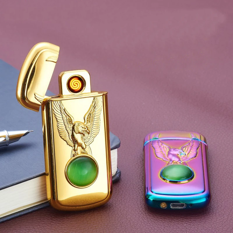 

USB Rechargeable Lighter Ultra-Thin Metal Shell 3D Engraving Lighters Shake Resistance Wire Heating Cigarette Lighter