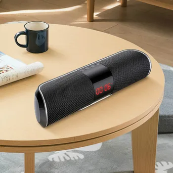

Wireless Bluetooth Audio Dual Speakers HD Stereo Music Surround Subwoofer Support TF Card Voice Prompt FM Radio with Display