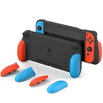 

For Nintendo Switch Case Cover Grip Case with Replaceable Grips and Max Carry Case Hard Shell Storage Bag For N-Switch Console