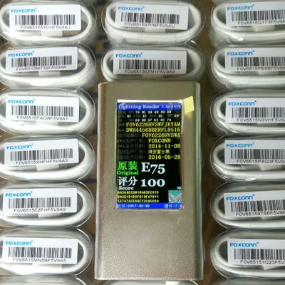 

10pcs/lot Original 1M/3FT 2m/3ft 6FT E75 Chip OD 3.0mm Data USB Cable For Foxconn 5S 6 6s 7 7plus 8 8pl With retail box