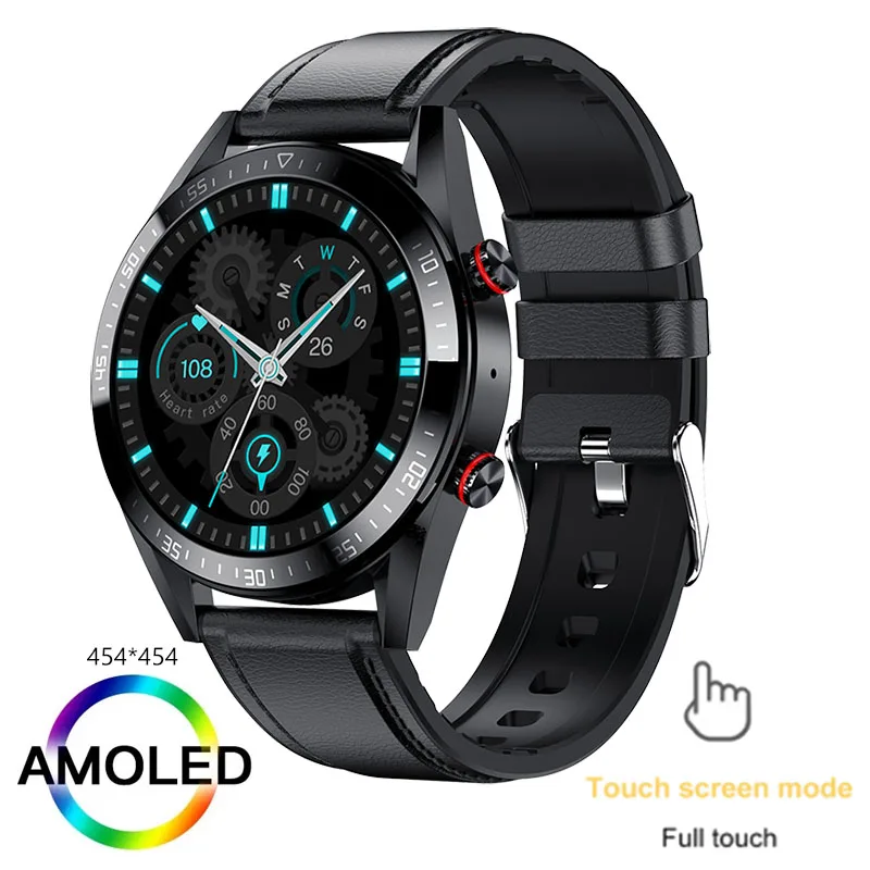 2022 New 454*454 Screen Smart Watch Always Display The Time Bluetooth Call Local Music Smartwatch For Men's Huawei Xiaomi Phone 