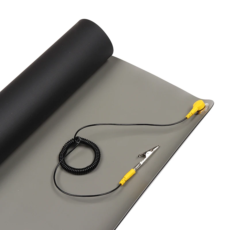 1PC Black Desktop Anti Static ESD Grounding Mat Maintenance Platform Desk Mat + Cord for PC Laptop Repair Tool 1PC Black Desktop Anti Static ESD Grounding Mat Maintenance Platform Desk Mat + Cord for PC Laptop Repair Tool