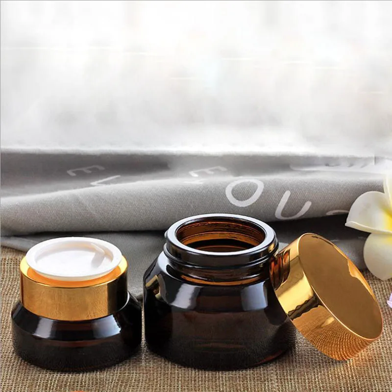 5pcs Cosmetic Empty Glass Cream Jars Facial Jar Skin Care Eye Pot Refillable Bottle Container | Дом и сад