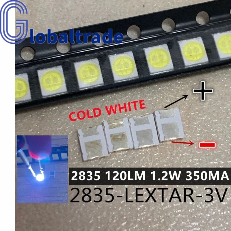 4000 шт. оригинальный LEXTAR 2835 3528 1210 3 в 1 Вт-2 Вт SMD светодиодный для ремонта подсветки