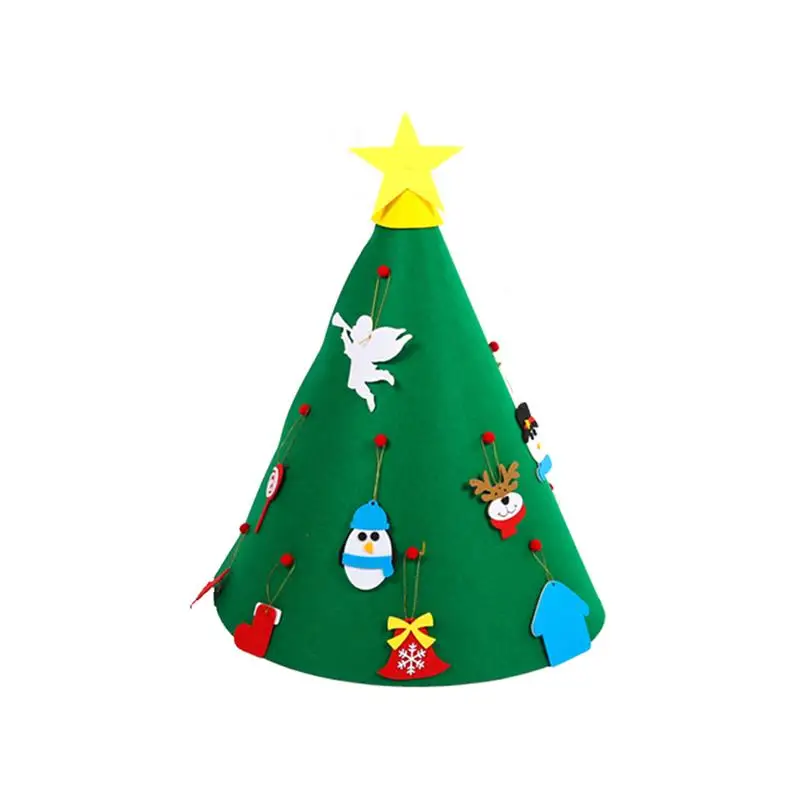 DIY Войлок Рождественская елка новогодние подарки Детские игрушки Искусственная елка Настенное подвесное украшение Рождественское украшение для дома - Цвет: Type C