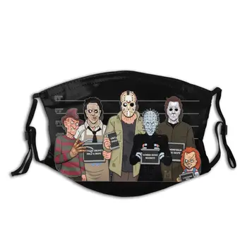 

Horror Movie Pinhead Freddy Krueger Jason Michael Myers Mask With PM2.5 Filters Fashion Dustproof Mouth Protection Cover