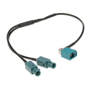 

Dual-Male Fakra Y-Splitter to Female Fakra Adapter Cable radio FM conversion line adapter For