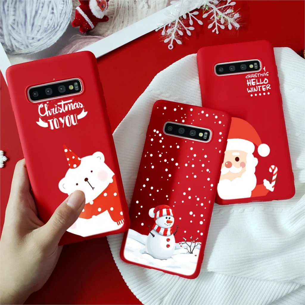 Чехол с принтом "Санта Клаус" для samsung Galaxy A50 A10e A30 A40 A60 A70 A9 A7 A6 S8 S9 S10 плюс чехол с мультипликационным принтом в виде рождественского оленя и снеговик
