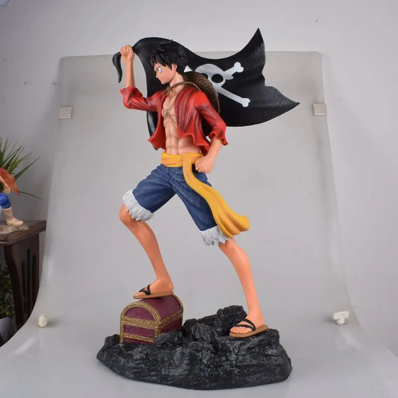 

Anime One Piece Monkey D Luffy with Treasure GK Statue PVC Action Figure Collectible Model One Piece Luffy Toys Doll Gift 60cm