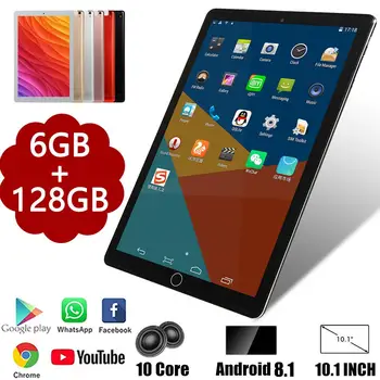 

2020 Google play 8 Core Android 9.0 Tablet 10 inch Tablet pc 3G/4G Phone Call 6GB 128GB ROM Bluetooth Wi-Fi Steel Screen