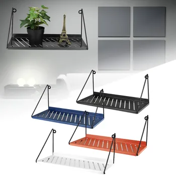 

Metal Shelf Organizer Wall Decorative Shelf For Flower Pot Artwork Bathroom Kitchen Wall Organizers