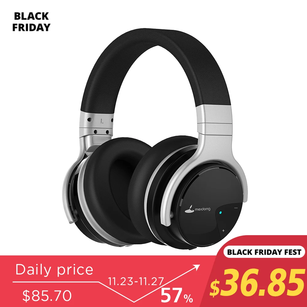 Meidong E7B Bluetooth Headphones Active Noise