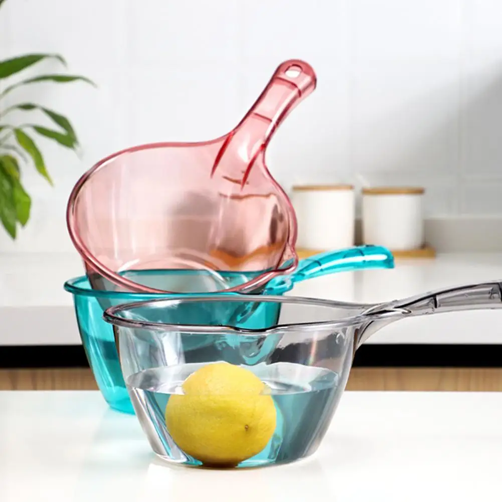 Clear Water Spoon Thickened Anti-skid Long Handle Household Water Scoop Durable Minimalistic Bath Cup Kitchen Gadgets