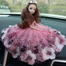 Украшение interieur дом украшение автомобиля Автомобиль свадебное платье для куклы милая девушка автомобиль аксессуары творческие игрушки