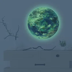 Luminous 3D Earth Glow - in - the - Dark Wall Sticker for Kids' Room and Home Decor