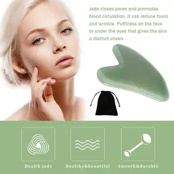 

Rosenice Gua Sha Scratching Massage Tool Green Aventurine Jade For Spa Acupuncture A7R7