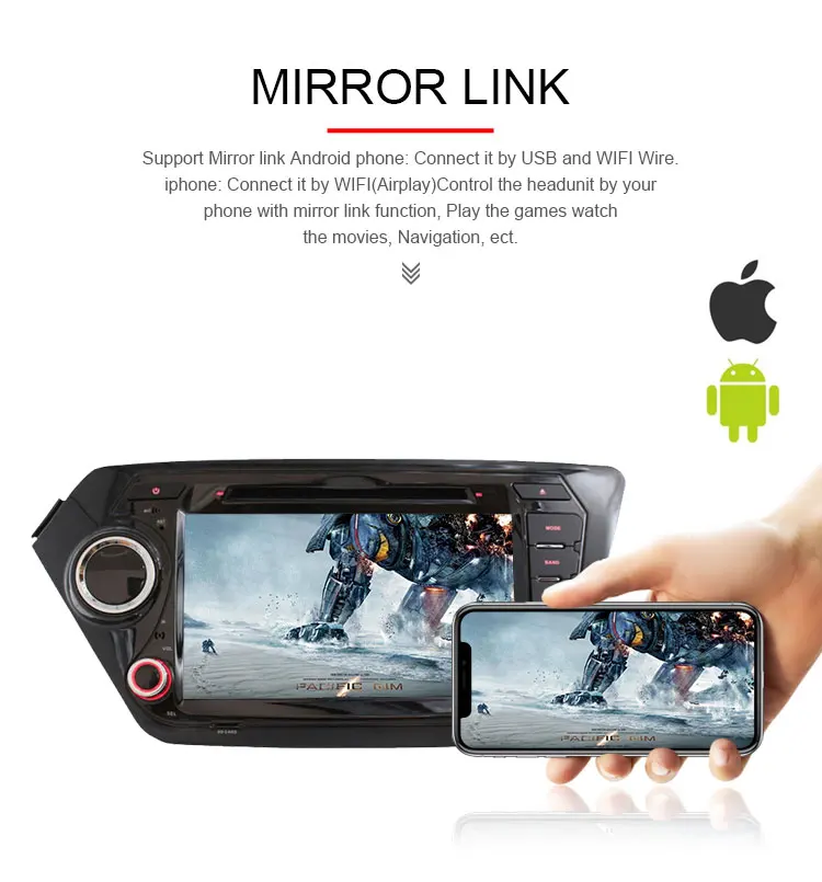 Best TOPBSNA Android 9.0 2 Din Car DVD Player For Kia k2 RIO 2010-2015 Car Multimedia player GPS Navigation DVD Stereo Audio WIFI RDS 7