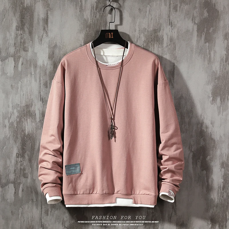 

Men Fashion student Round neck Sweatshirts Men Spring Autumn Young Multicolor Hoodie Mens Casual O-Neck Loose Sweatshirt for Man