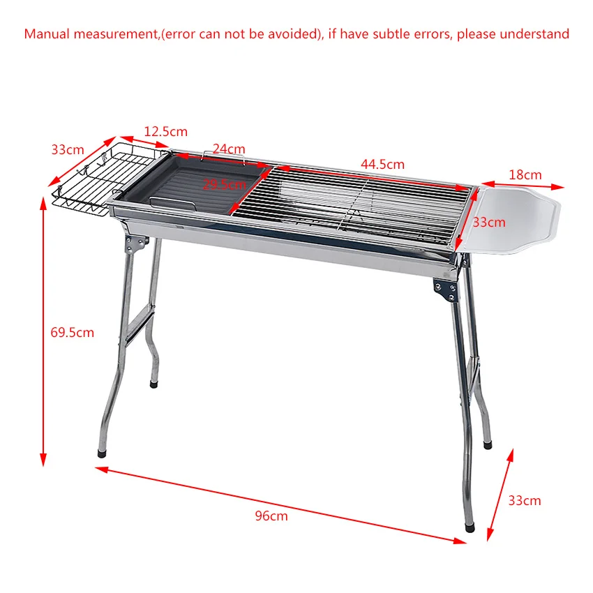 Новые угольные грили Портативный и складной гриль для жарки мяса и шашлыков, толстая нержавеющая сталь материал гриль 5 и более