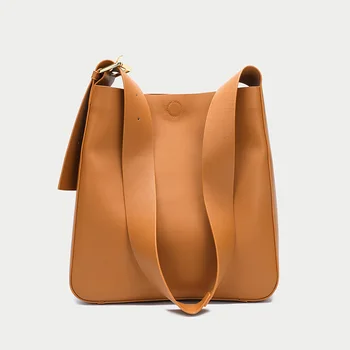 

2020 new genuine leather shoulder bag women luxury ladies handbag big capacity bucket bag for female