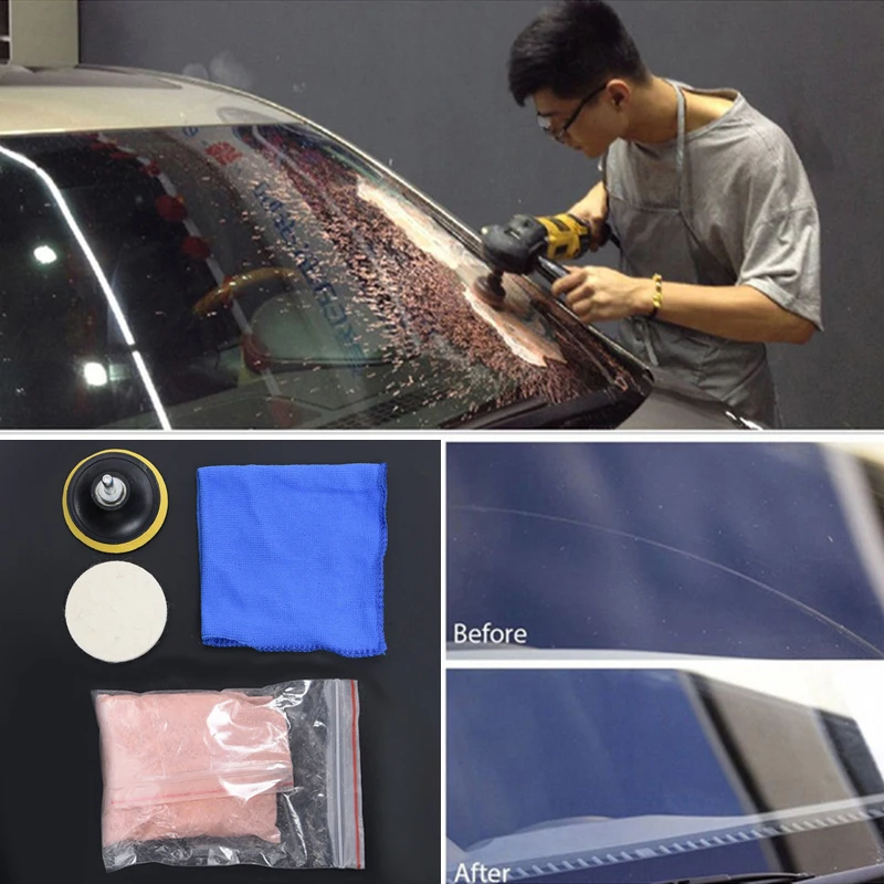  5pcs Buffing Pad Set Car Windscreen Windows Scratch Remover Glass Polishing Equipment Practical