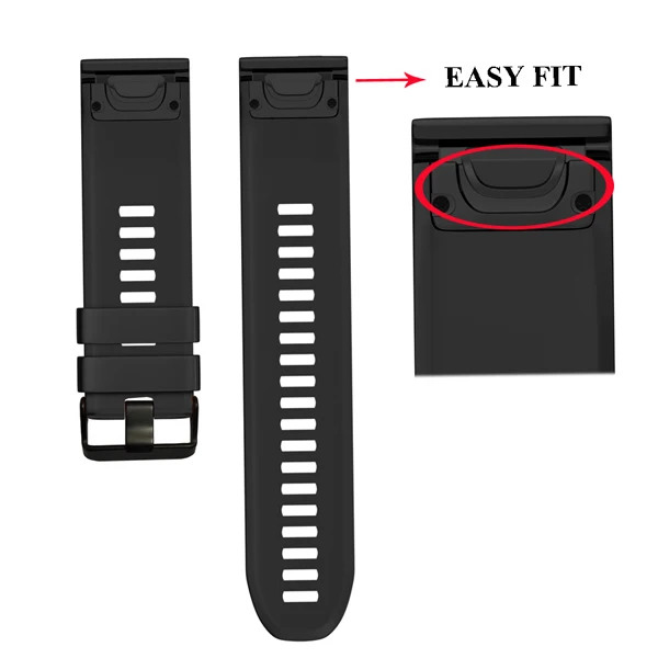 OVERSTEP Cinturino 22 Mm In Silicone Morbido Per Garmin Fenix 5/6/7, Forerunner 935/945 E Altri - Ricambio Con Chiusura In Acciaio Inox