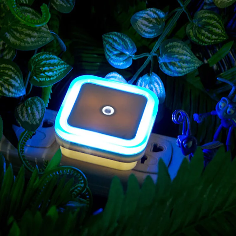 

Morden Mini Intelligent LED Night Light Control Bedroom Bedside Lamp Energy-saving Light In Light Colorful Home Decor Nightlight