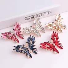 Высший сорт Хрустальная брошь в виде бабочки акриловый комплект формальный орнамент для одежды корейский стиль корсаж брошь