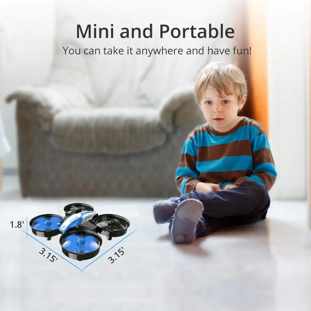 Holy Stone Mini Drone For Kids One Key Land 3D Flip Auto Hovering RC Helicopter Mini Small Drones With 3 Batteries For Children