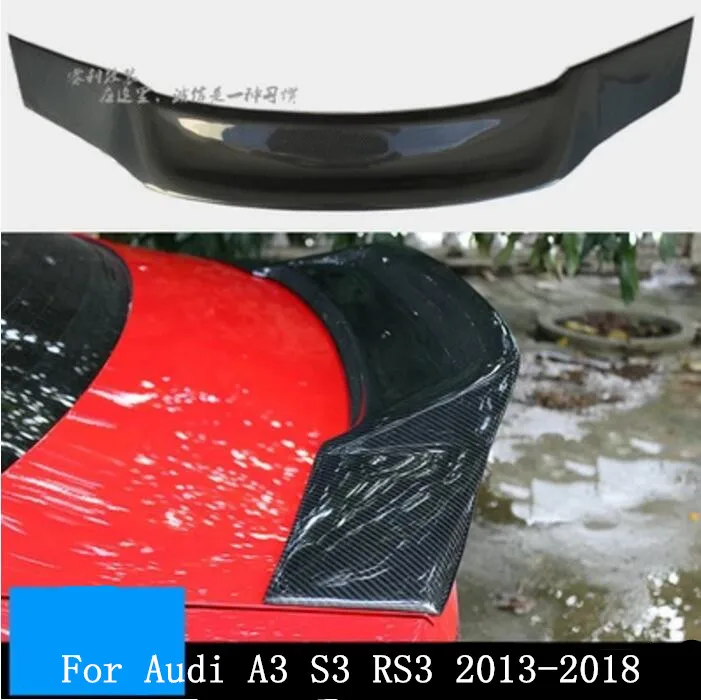 Углеродное волокно заднего крыло багажника выступ Спойлеры для Audi A3 S3 RS3 2013