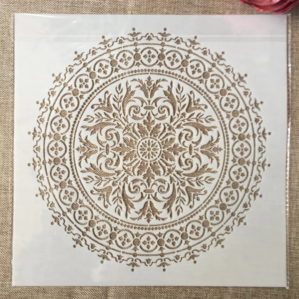 

12*12inch Geometry Mandala Wheel DIY Layering Stencils Painting Scrapbook Coloring Embossing Album Decorative Template