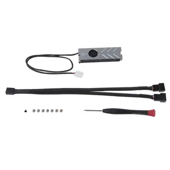 

NVME NGFF M.2 2280/22110 Heatsink SSD Aluminum Copper Sheet Radiator Thermal Conductivity Silicone Pad with 4Pin 12V PWM Cooling