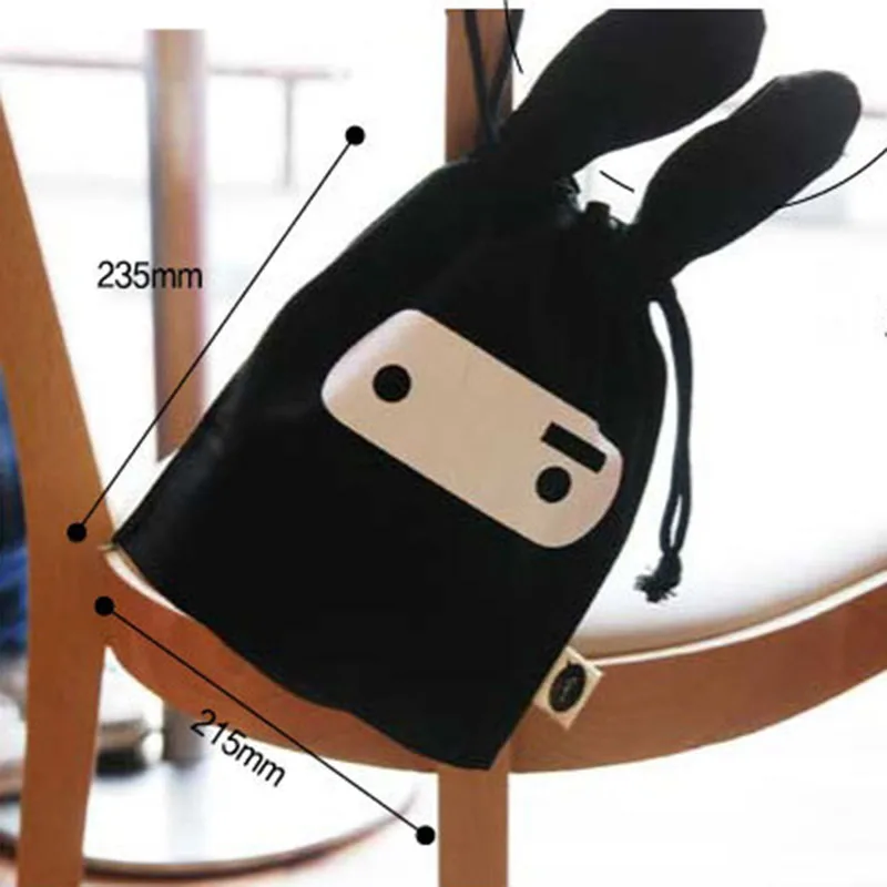 1Pcs Cute Cartoon Fabric Cotton Travel Drawstring Storage Bags Creative Sorting Sundries Bags Home Storage Tools 4